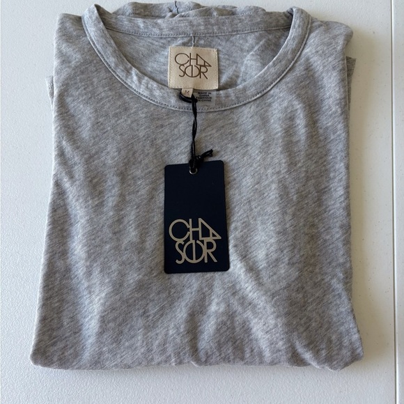 Chaser Heather gray Size M 100% Cotton super soft Long sleeve tee - Picture 2 of 9